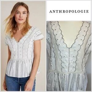 Anthropologie Amalia Lace Beaded
Embroidered Blouse Size M Gorgeous!